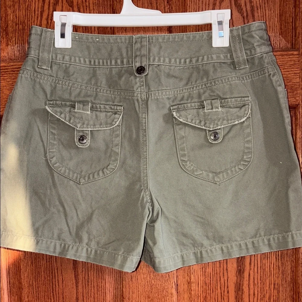Olive Green Women's Shorts - Picture 11 of 12